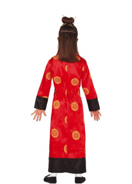Red and Black China Costume for Girl