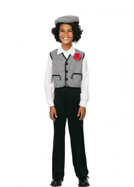 Grey Chulapo Madrileño costume with hat for children