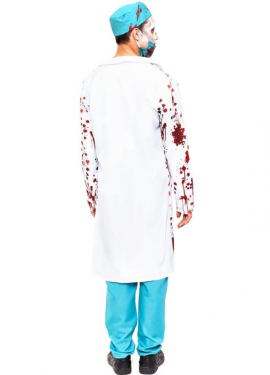 Fato de cirurgião zumbi para adulto