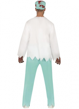 Fantasia de cirurgião zumbi para homem