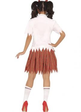 Fato de zumbi colegial para mulher