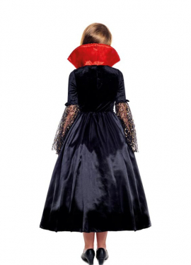 Fato gótico de condessa vampira para menina