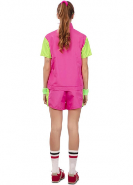 Fato de desportista dos anos 80 com casaco para mulher