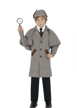 Fato de detetive inglês para crianças
