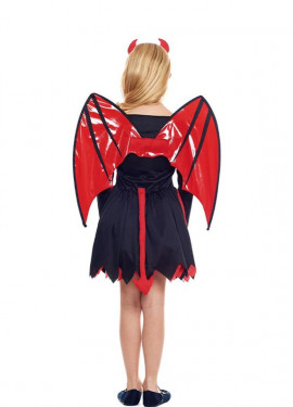 Fato de diabo alado para menina