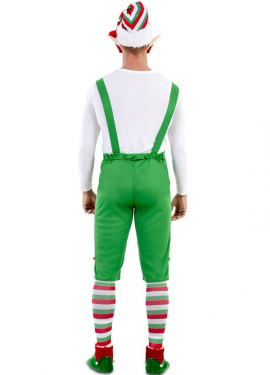 Fato de duende verde com chapéu para homem