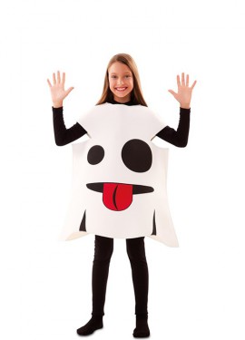 Ghost Emoticon Costume for Kids