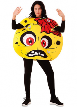 Fato de zumbi emoticon para adultos