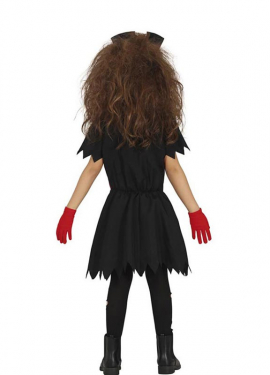 Black Zombie Nurse costume for girls