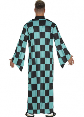 Fato de espadachim de anime Demon Slayer para homem