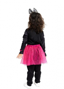 Adorable Skeleton Costume with Fuchsia Tutu for Baby and Girls