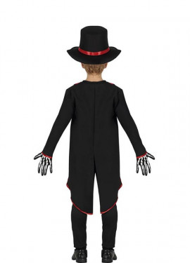 Fato de esqueleto elegante com casaco para menino