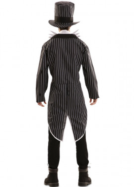 Traje de esqueleto elegante com chapéu para homem