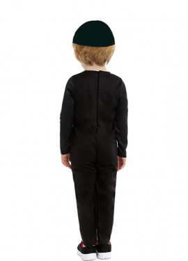 Black and green gaming skeleton costume for babies and children