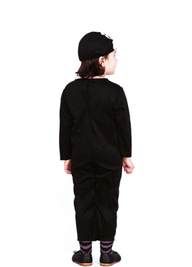 Fato de morcego esqueleto para bebé