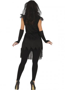 Skeleton costume silver dress for women