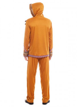 Orange Eskimo costume for men