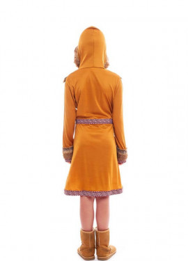Orange Eskimo costume for girls