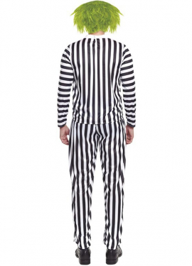 Men's Striped Ghost Costume