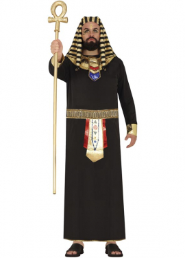 Fato de faraó egípcio preto para homem