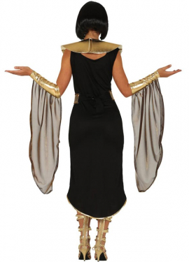 Fato de faraó egípcio preto para mulher