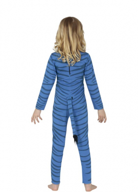 Blue Feline Costume for children