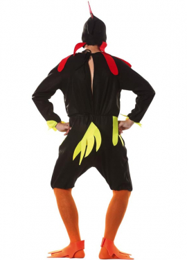 Black rooster costume for men