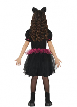 Black Cat Kitty Costume for Girls