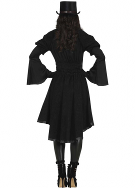 Fato de gótico preto sofisticado para mulher