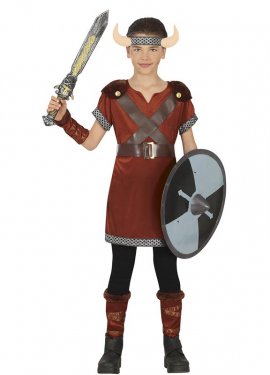 Fato de guerreiro viking nórdico para menina