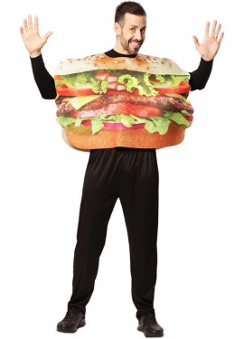 Fato de hambúrguer para adulto