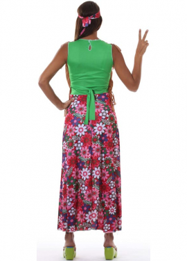 Fato de hippie feliz para mulher