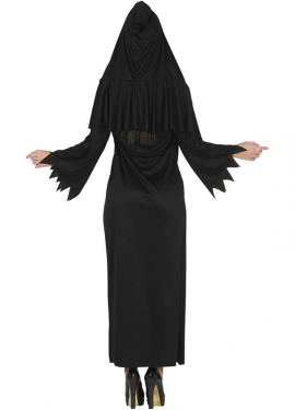 Women's Black Satanic Sorceress Hooded Costume