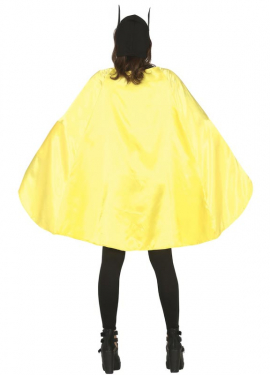 Fato de Dark Heroine com capa amarela para adolescente