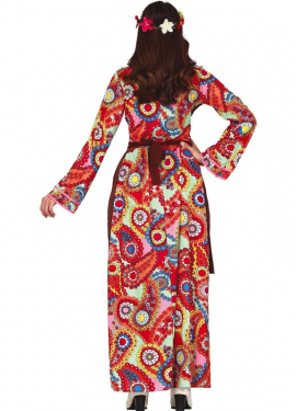 Traje hippie com vestido longo para mulheres