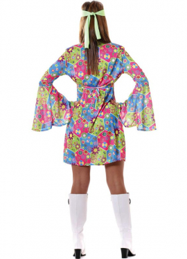 Fato de Hippie Flower Power para mulher