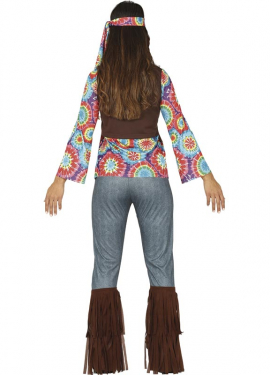 Fato de hippie com colete para mulher