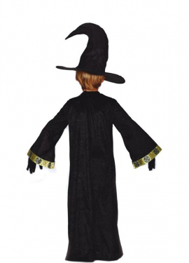 Black and green wizard costume for children