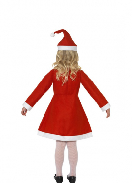 Red Mother Christmas costume for girls