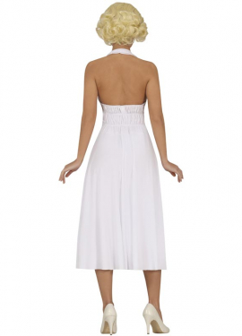 Fato de Marilyn Monroe vestido branco feminino