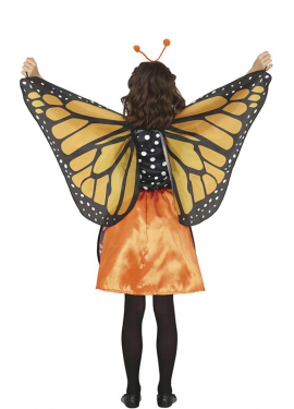 Fato de borboleta laranja com detalhes para menina
