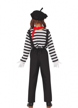 Fato de mímica parisiense infantil