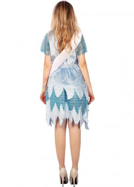 Miss Zombie costume blue dress for women
