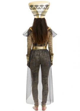 Fato de múmia faraó com cocar para mulher