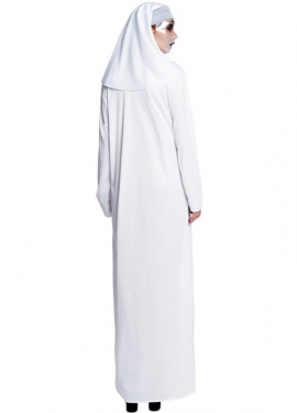 Fato de freira branca para mulher