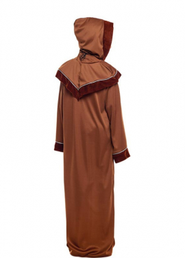 Fato de monge castanho para menino