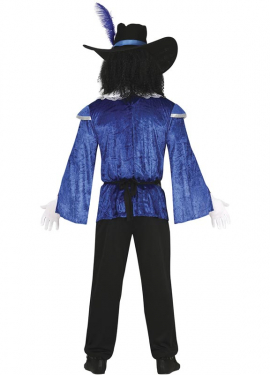 Elegant Blue Musketeer Costume for Men