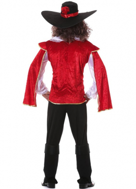 Red Musketeer costume for men