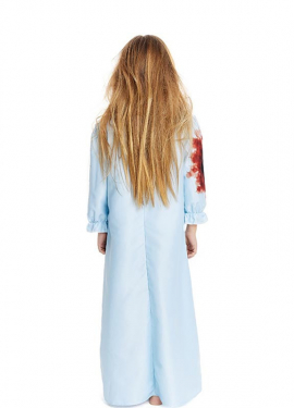 Fato de Possessed Girl com roupão azul para menina e adolescente