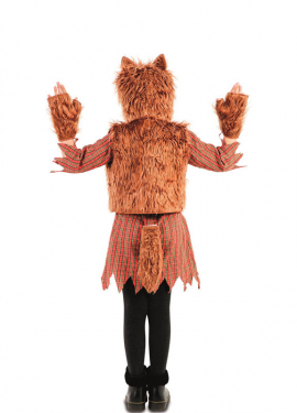 Fato de menina lobo com luvas para menina